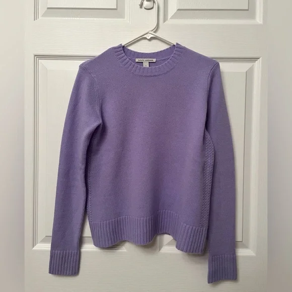 Women’s Autumn Cashmere Lilac Crewneck Sweater - Medium - Picture 1 of 9